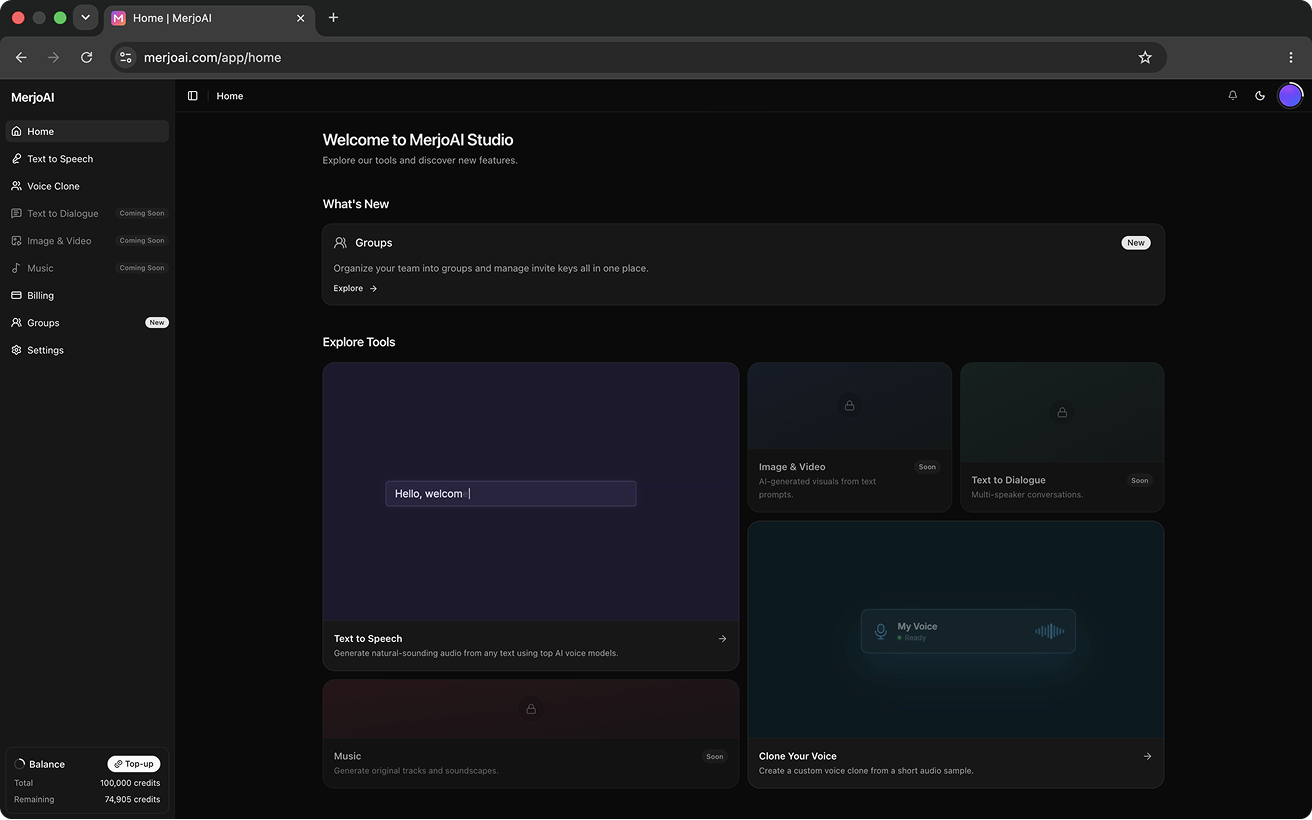 MerjoAI Dashboard